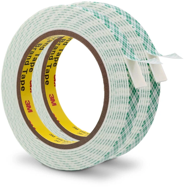 Main image of 3M Double Sided Foam Tape 0.5" x 10Ft 2 Pack White Double Coated Urethane Adhesion Polyurethane Tape for Bonding Attaching Mounting Interior Signage Nameplates DIY Card