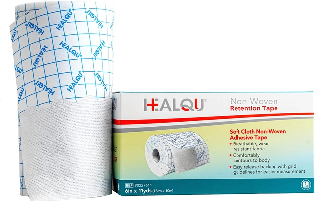 Main image of Dressing Retention Tape - 6" x 11yd, Premium Non-Woven Hypoallergenic Cloth - Secure and Gentle Adhesive for Wound Dressings - Latex-Free and Versatile for Sensitive Skin Care