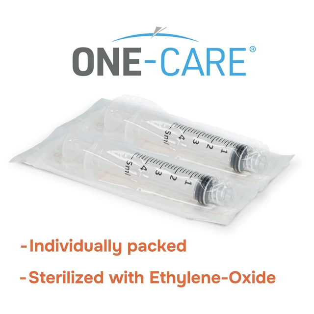Alt view image 3 of 7 - MediVena 5ml Luer-Lock Syringes, Sterile, 100/bx Blister-Packed Syringes 5cc (Pack of 2)