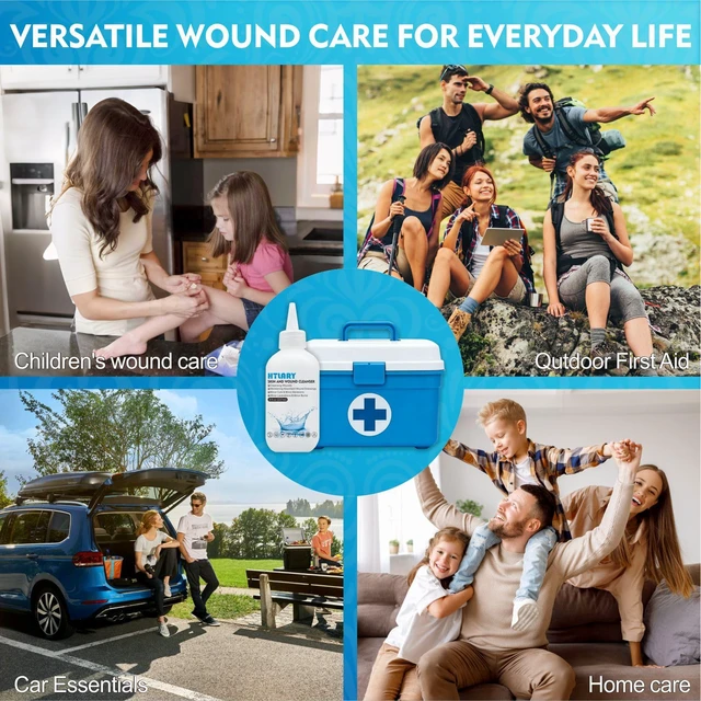 Alt view image 7 of 7 - Saline for Wound Cleanser, First Aid Wound Wash Solution 8oz/237ml Skin First Aid Wound Cleanser, Moisturizing Dressing, for Cuts, Burns and Abrasions, Skin Cleansing and Rinsing
