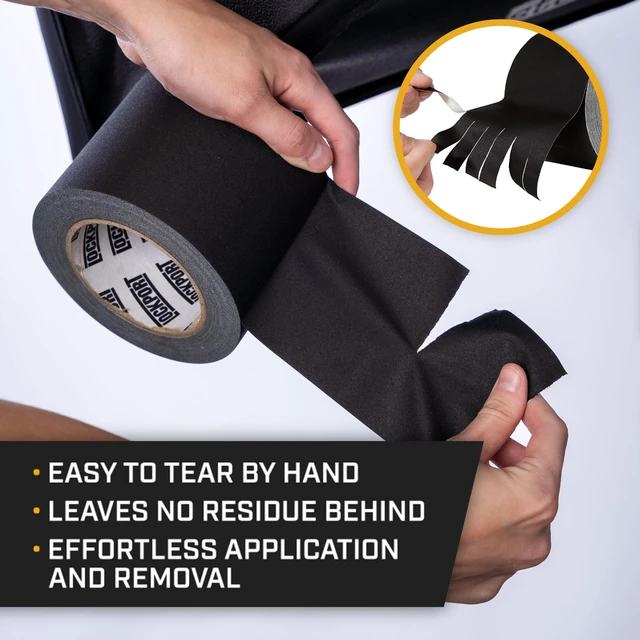 Alt view image 3 of 7 - Black Gaffers Tape 4 Inch x 30 Yards - 2 Pack Pro Matte Gaff Tape Professional Heavy-Duty Gaffer TapeNo Residue, Heat/Water Resistant, Non-Reflective, Easy TearIdeal for Photography,Studio