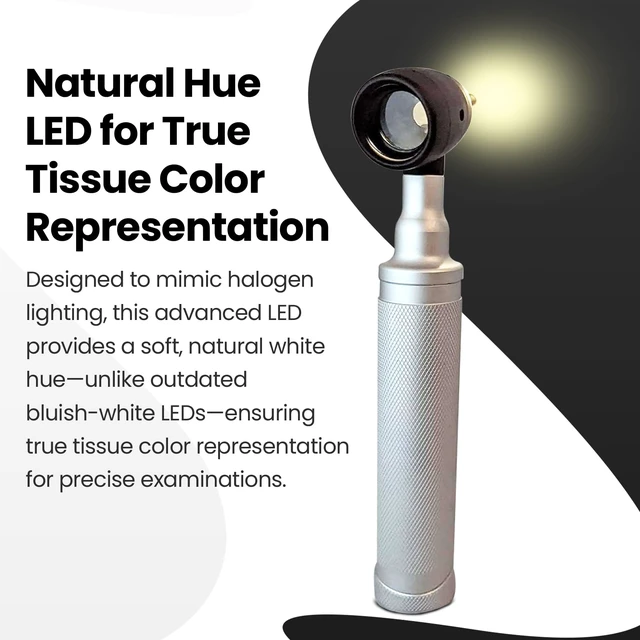 Alt view image 2 of 7 - 5th Gen Dr Mom Professional Otoscope - Full-Size with Our Largest Lens, Complete with Batteries and Hard Travel Case