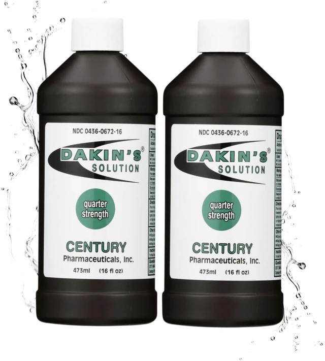 Main image of Quarter-Strength 0.125% Sodium Hypochlorite Wound Cleanser for Acute and Chronic Wounds, Non-cytotoxic Antimicrobial No-Rinse Gentle Formula, Home or Clinical Use, 2-Pack 16 oz
