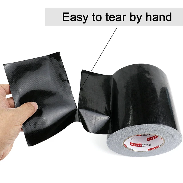 Alt view image 5 of 7 - Wide Duct Tape, Industrial Grade 30Yards (90 ft) Wide Tape 8'' Duct, 9 Mil Heavy-Duty, Waterproof, Strong, Flexible, No Residue, for Crafts & Home Improvement (Black, 8'' x 90ft)