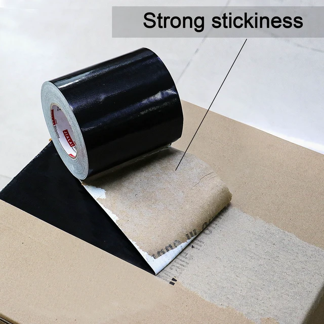 Alt view image 6 of 7 - Wide Duct Tape, Industrial Grade 30Yards (90 ft) Wide Tape 8'' Duct, 9 Mil Heavy-Duty, Waterproof, Strong, Flexible, No Residue, for Crafts & Home Improvement (Black, 8'' x 90ft)