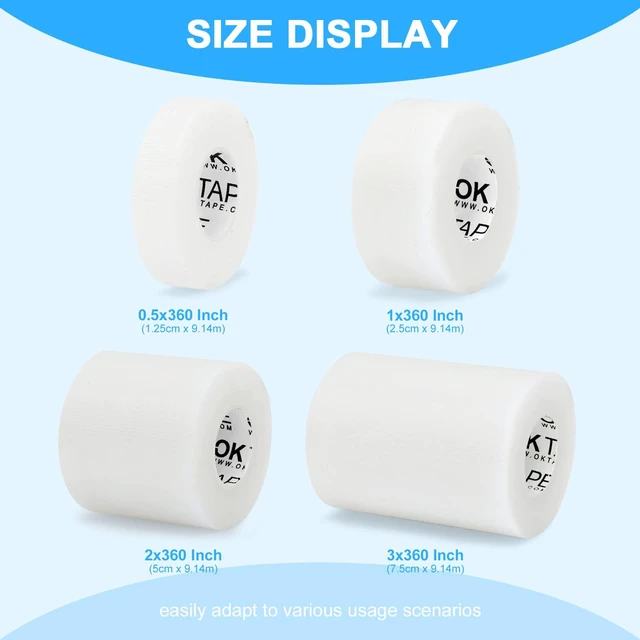 Alt view image 3 of 7 - OKPore Transparent Medical Tape (Pack of 4) - First Aid Surgical Tape Hypoallergenic and Breathable for Wound Dressing Care, Latex Free, 3in x 10yds