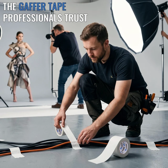 Alt view image 7 of 7 - 3''x 30 Yards White Gaffers Tape Bulk 6 Pack Stage Gaff Tape Gaffers Tape No Residue Cloth Matte Finish Pro Gaff Industrial 3 inch Gaffer Gaffer Tape
