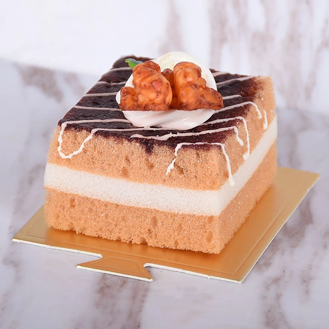 Alt view image 3 of 7 - 200pcs 3.3 Inch Mini Square Golden Cake Boards Mousse Cupcake Base Paper Plates Dessert Board Base for Cake DIY, Baking Dessert Party Wedding Birthday (Square, 200pcs) (Pack of 2)