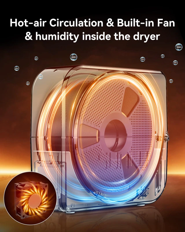 Alt view image 2 of 7 - Filament Dryer Box 2026 New Upgrade S1 Plus, White Fan Design, Keeps 1.75 2.85 3.00mm Filament Dry, Compatible with PLA PETG ABS, Filament Storage & Dehydrator