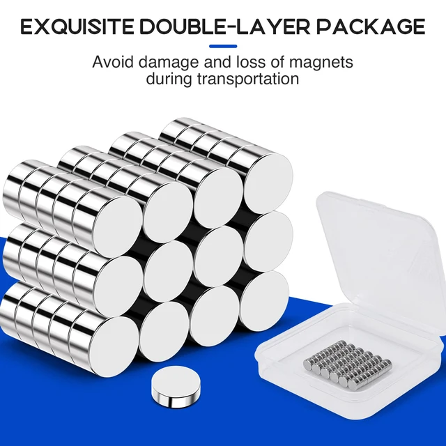Alt view image 2 of 7 - 180PCS Small Round Magnets for Refrigerator, 6x3mm Multi-use Circle Button Tiny Rare Earth Magnet, Mini Neodymium Magnets for Whiteboard, Classroom, Office, Fridge