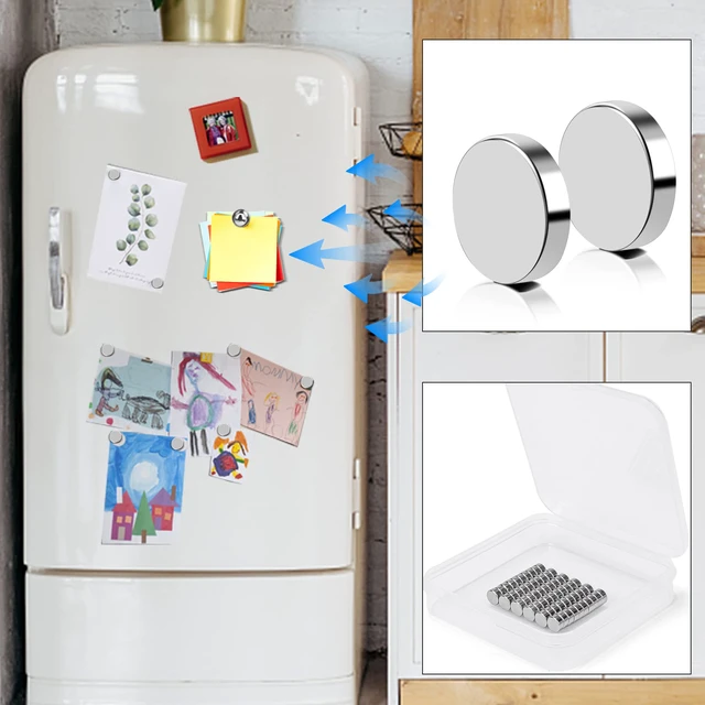 Alt view image 6 of 7 - 180PCS Small Round Magnets for Refrigerator, 6x3mm Multi-use Circle Button Tiny Rare Earth Magnet, Mini Neodymium Magnets for Whiteboard, Classroom, Office, Fridge