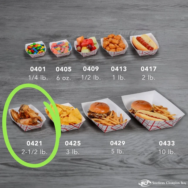 Alt view image 6 of 7 - 0421 #250 Southland Paperboard Food Tray, 2-1/2 lb Capacity, Red Check (Case of 500)