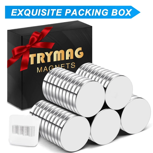 Alt view image 5 of 6 - 50Pcs Strong Neodymium Magnets, 15x2mm Small Refrigerator Magnet Round Rare Earth Disc Magnets for Crafts, Whiteboard, Scientific Models, Dry Erase Board, Office
