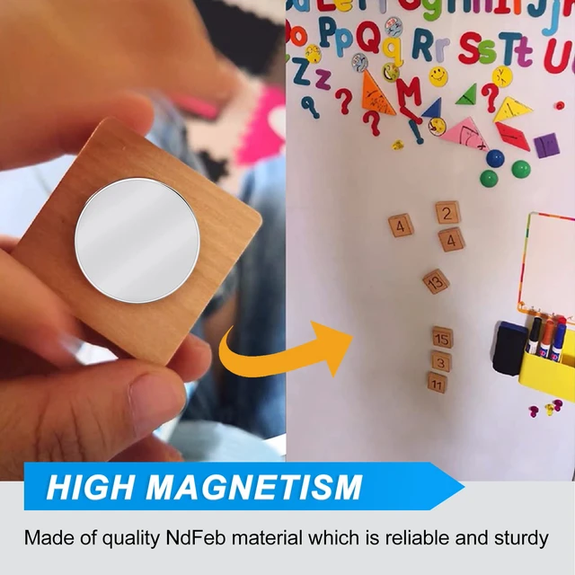 Alt view image 6 of 6 - 50Pcs Strong Neodymium Magnets, 15x2mm Small Refrigerator Magnet Round Rare Earth Disc Magnets for Crafts, Whiteboard, Scientific Models, Dry Erase Board, Office