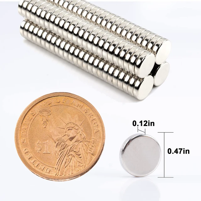 Alt view image 2 of 7 - 100 Pcs Neodymium Disc 12 x 3 mm