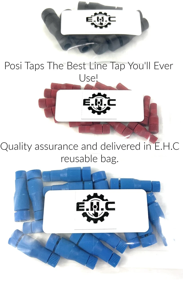 Alt view image 5 of 5 - Posi-Tap taps 10-12 ga.Black. Pack of 15. Posi Taps The Best Line Tap Youll Ever Use! (Choose Your Gauge Size and Amount) (15, 10-12 black)