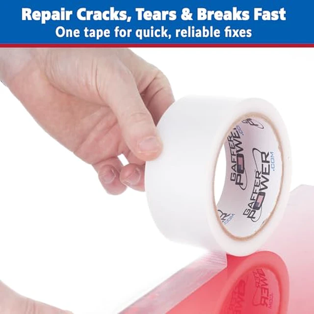 Alt view image 6 of 7 - Clear Repair Tape 2 x 20 Yards Semi-Transparent Waterproof Duct Tape for Discreet Repairs, Sealing & Patching Heavy Duty, Weather Resistant (Pack of 3)