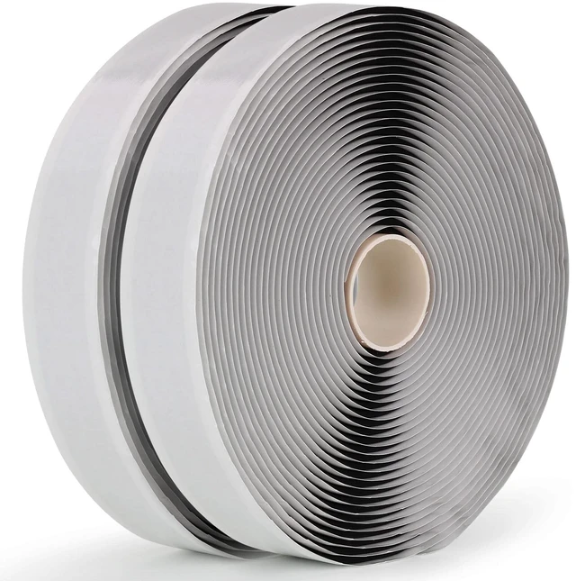 Main image of Butyl Tape 1 Inch x 33 Feet Black 2 Pack Leak Proof Waterproof Seal Strong Adhesion, Non-Hardening, Weather Resistance, Instant Seal for RV Roof Boat Repairs, Fits Most Surfaces, Easy Install