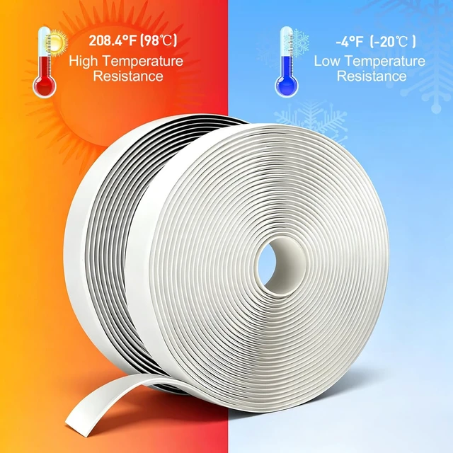 Alt view image 4 of 7 - Butyl Tape 1 Inch x 33 Feet White 2 Pack Leak Proof Waterproof Seal Strong Adhesion, Non-Hardening, Weather Resistance, Instant Seal for RV Roof Boat Repairs, Fits Most Surfaces, Easy Install