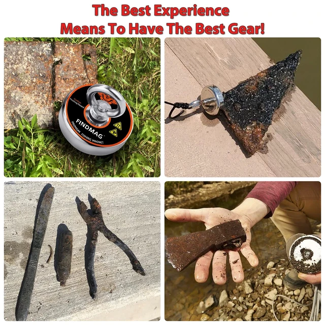 Alt view image 4 of 6 - 500 LBS Neodymium Fishing Magnet Kit, 2.36 Inch Magnet Fishing Fishing Magnet for Underwater Retrieving, High Power Super Strong Magnet Heavy Duty for Fishing and Treasure Hunting