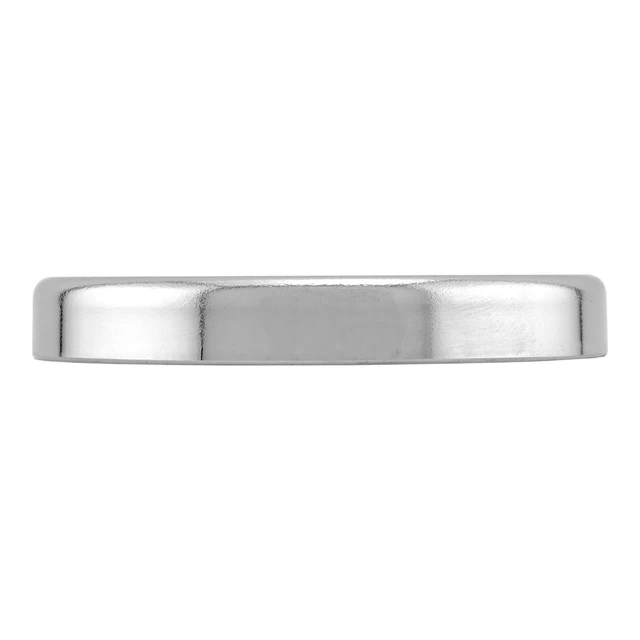 Alt view image 4 of 7 - Ceramic Round Base Magnet Fastener Pack - Heavy-Duty Strong Magnets - 95 lb Pull Each - Nickel-Plated - 3.20'' Diameter - 0.270'' Hole - 0.445'' Thick - 2-Pack