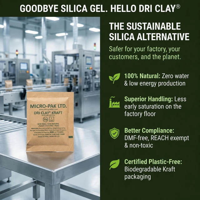 Alt view image 7 of 7 - Micro-Pak Kraft, Moisture Absorption Desiccant Packs, 33gx15pcs Silica Gel Packets Alternative, Food Safe Bentonite Clay, Desiccant Packs for Storage, Moisture Absorbers for Closet