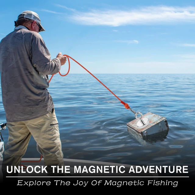 Alt view image 2 of 7 - Fishing Magnet, 700 lbs Strong Heavy Duty Magnet with Hooks Strong Magnets, 3 in Diameter, Single-Sided Design for Tool Room, Hanging Heavy Items, Fishing
