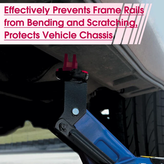 Alt view image 6 of 7 - Pink Universal Aluminum Pinch Weld Jack Pad with Grooved Magnetic Jack Adapter & Frame Protector for Oil Change Tire Change, Fits Car SUV Truck Pickup Sedan MPV Wagon, Garage Mechanic Tools