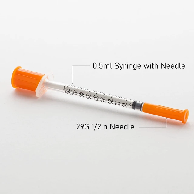Alt view image 2 of 6 - Syringes 29Ga 0.5cc 1/2"(12.7mm)-Pack of 50