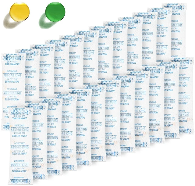 Main image of Silica Gel Packets 500 Packs 5 Gram Moisture Absorbers Food Grade Silica Packets, Premium Desiccant Packs for Storage, Color Indicating Desiccant for Spices, Jewelry, Shoes, Electronics, Tool Box