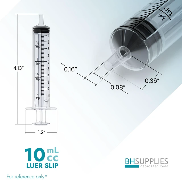 Alt view image 6 of 7 - 10ml Luer Slip Tip Syringes (No Needle) - Sterile, Individually Wrapped - 100 Syringes