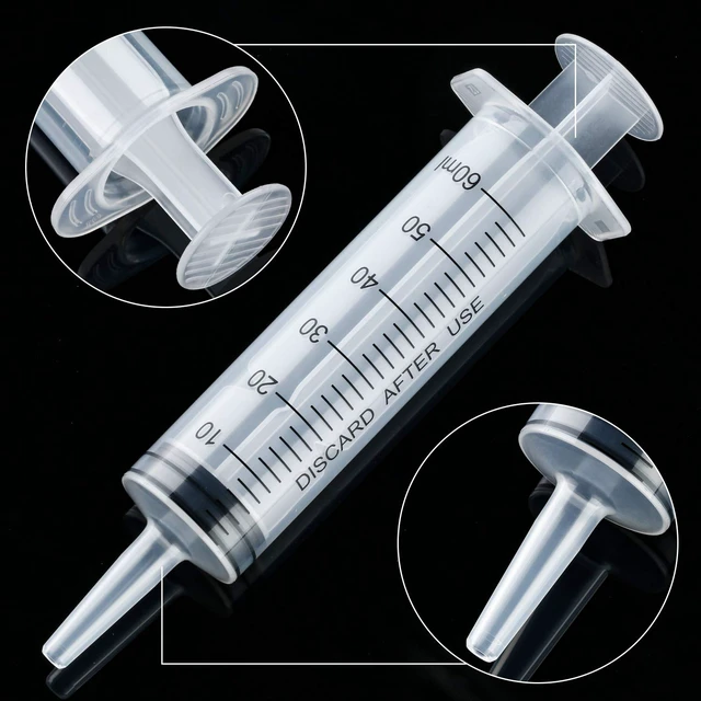 Alt view image 3 of 7 - 10 Pack Plastic Syringes Without Needle for Epoxy Resin,60 Ml Measuring Syringe for Precise Measuring, Epoxy Applicator in Resin Crafts Labs Pet Feeding Oil Glue liquid Dispensing