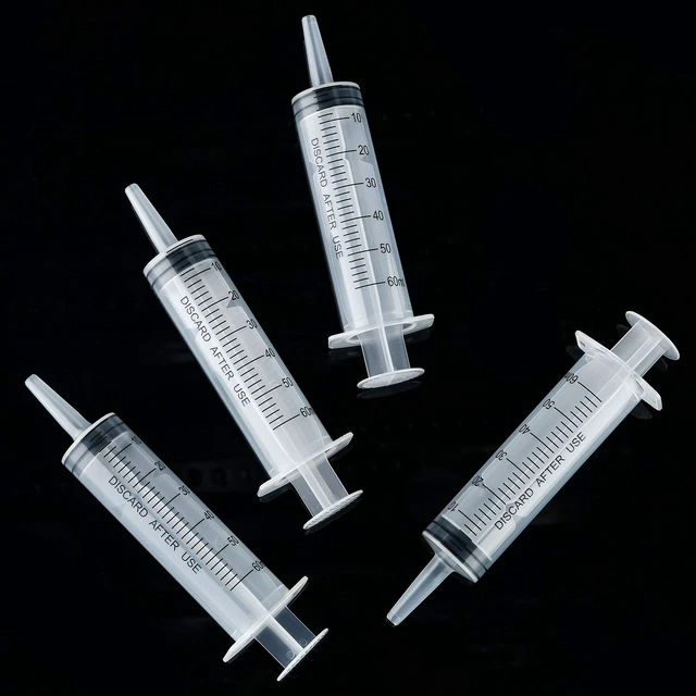 Alt view image 5 of 7 - 10 Pack Plastic Syringes Without Needle for Epoxy Resin,60 Ml Measuring Syringe for Precise Measuring, Epoxy Applicator in Resin Crafts Labs Pet Feeding Oil Glue liquid Dispensing