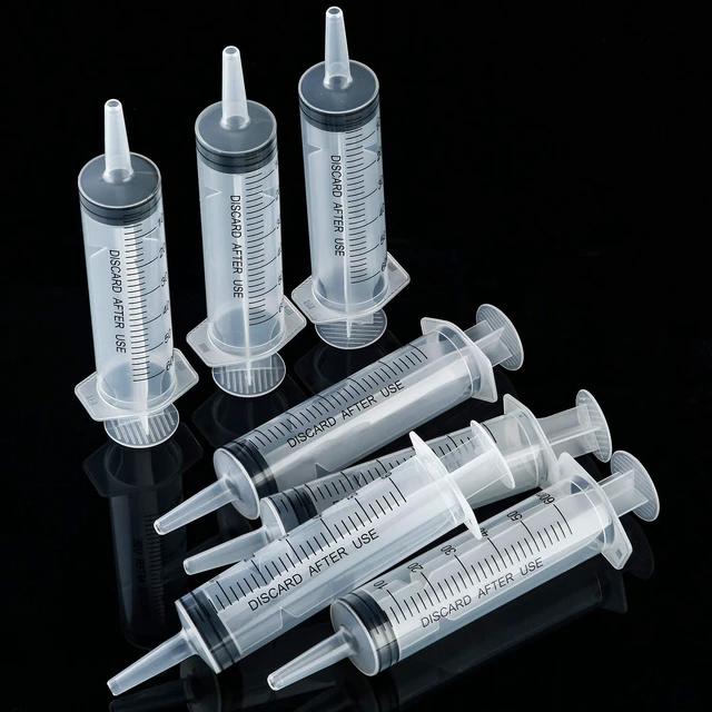 Alt view image 6 of 7 - 10 Pack Plastic Syringes Without Needle for Epoxy Resin,60 Ml Measuring Syringe for Precise Measuring, Epoxy Applicator in Resin Crafts Labs Pet Feeding Oil Glue liquid Dispensing