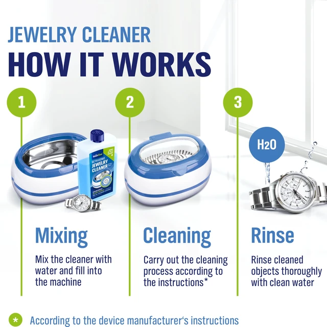 Alt view image 7 of 7 - Ultrasonic Jewelry Cleaner Solution - Liquid Concentrate 8 Gal Silver polish, tarnish remover for gold ring, diamond, sterling, platinum