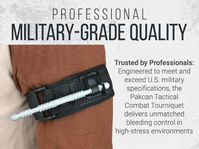 Alt view image 7 of 7 - Military-Grade Tactical Combat Tourniquet - Severe Bleeding Control (Black) | Rapid One-Hand Application, Time-Stamped First Aid, EMS, Law Enforcement, Civilian, Outdoor Survival