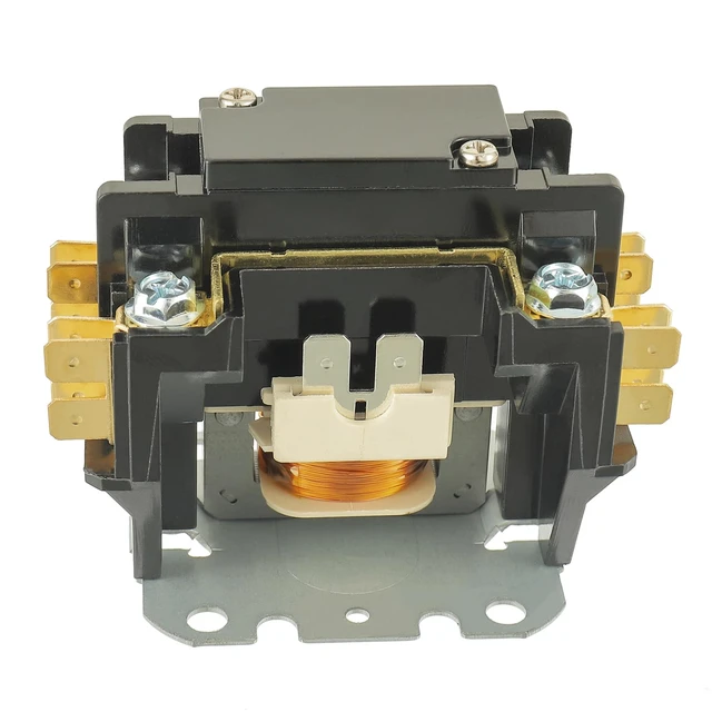 Alt view image 3 of 6 - 1 Poles FLA 25 Amp Coil 24 VAC Air Conditioner Condenser Compressor Contactor AC Definite Purpose Contactor