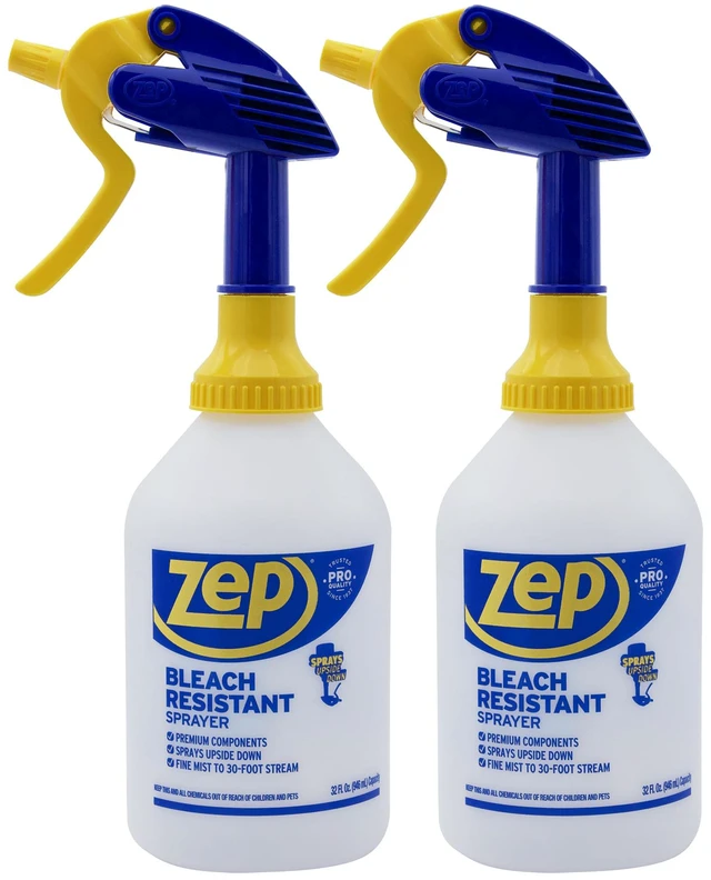 Main image of Bleach Resistant Professional Sprayer Bottle - 32 oz (Pack of 2) - ZUPRO2-30 Foot Stream Spray or a Fine Mist, Adjustable Nozzle Measurements, Bleach Resistant for Up to a Year