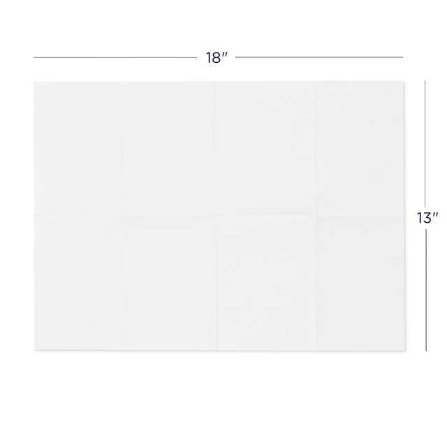 Alt view image 3 of 4 - 125 Pack White Disposable Patient Bibs, 18" x 13", 3 Ply Waterproof Paper Bib Sheet with Poly Back, Dental, Medical, Tattoo, Nail Tray or Table Cover, 125 Pack