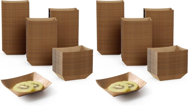 Main image of 1/4lb Paper Food Tray 500 Pack Disposable Food Serving Boats