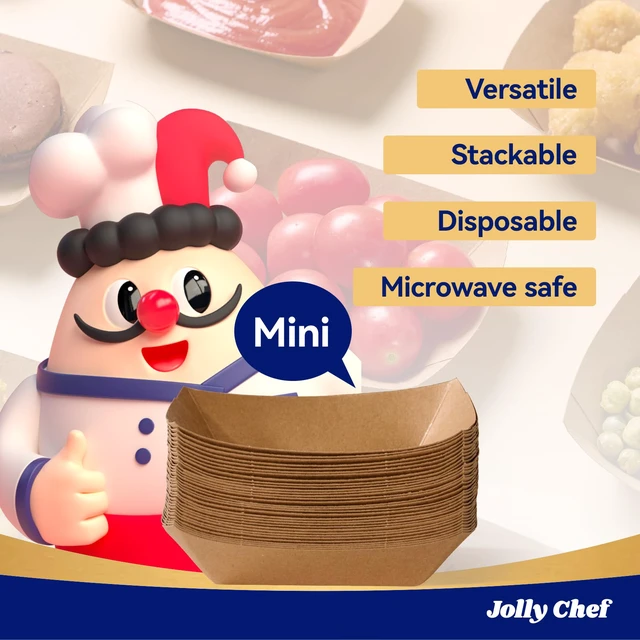 Alt view image 5 of 7 - 1/4lb Paper Food Tray 500 Pack Disposable Food Serving Boats