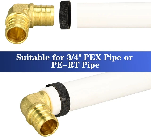 Alt view image 3 of 7 - 100 Pack 3/4" PEX Copper Crimp Rings for Pex Pipe Connection