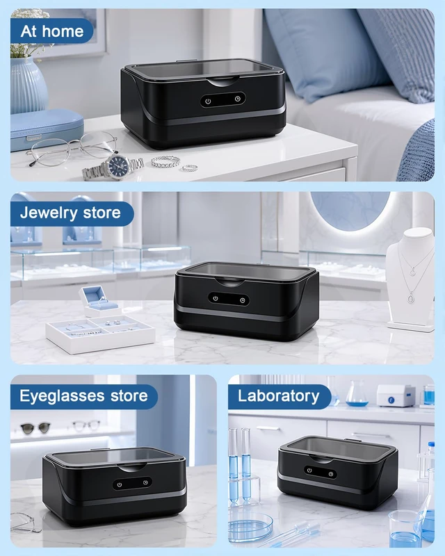 Alt view image 5 of 7 - Ultrasonic Jewelry Cleaner 48KHz Ultra Sonic Cleaning Machine For Ring/Eyeglass/Silver Jewelry/Watch Band/Dentures Retainers 4 Cleaning Modes & Display 400ml 304 Tank Gift for Women