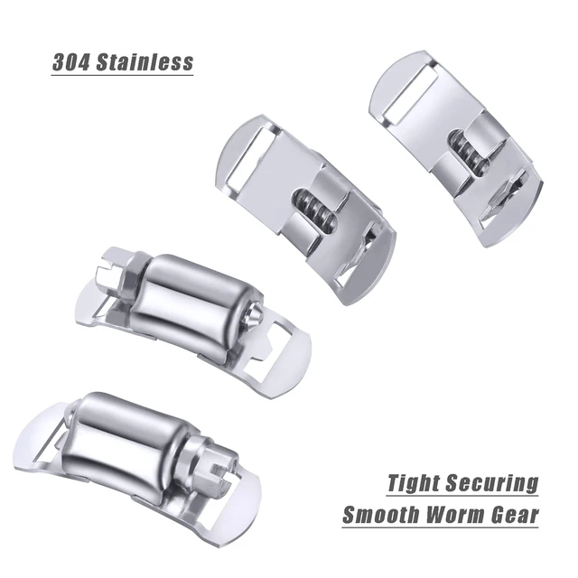 Alt view image 5 of 7 - Stainless Steel Worm Gear Hose Clamp Assortment Kit, Cut-To-Fit DIY 35FT Strap+16 Fasteners, Large Adjustable Band Clamps Strapping for Pole Mount, HVAC Duct Pipe, Muffler, Segmented Rings