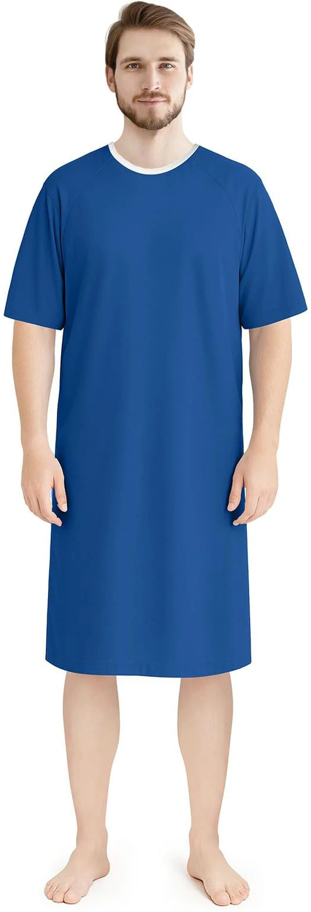 Main image of Hospital Gown for Men Back-Tie Closure Soft Patient Gown Loose-Fit,Lightweight & Comfortable, Easy Access, Everyday Utility, Medical