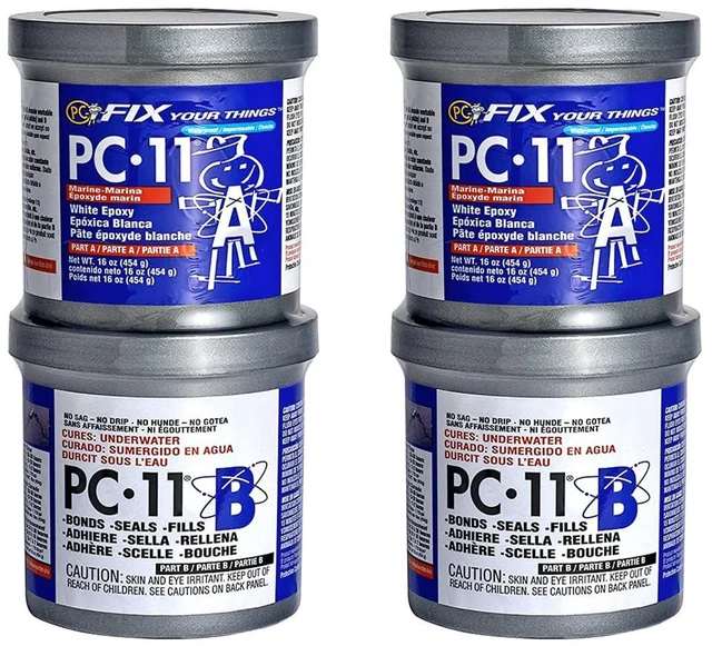 Main image of Products -11 Epoxy Adhesive Paste, Two-Part Marine Grade, 1 lb in Two Cans, Off White 62118, 2-Pack
