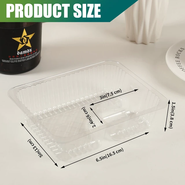 Alt view image 2 of 7 - 200 Pcs 12oz 6.5''x5'' Plastic Nacho Trays Disposable Tray for Nachos & Cheese Dip, 2 Compartment Movie Night Snack Trays Great for Snacks, Fair Foods