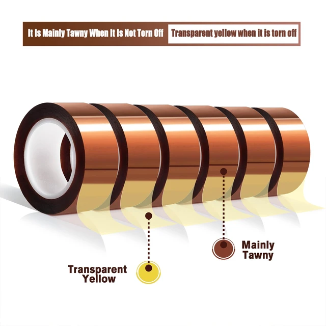Alt view image 6 of 7 - 6 Rolls 20mm x16m(52FT) Heat Tape High Temperature Heat Resistant Tape Heat Transfer Tape for Heat Sublimation Press Vinyl,No Residue