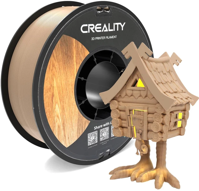 Main image of 3D Printer Filament Brown 1KG, Wood Filament PLA 1.75mm, Dimensional Accuracy +/- 0.03mm, Warp-Free and Clog-Free Fit for Most 3D Printers