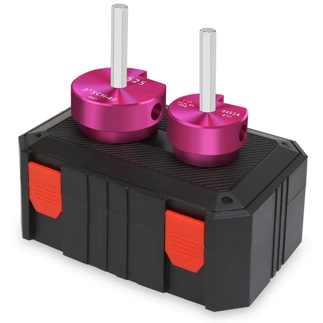 Alt view image 2 of 7 - PVC Fitting Saver 1 1/2 & 2 Inch Head,PVC Pipe Reamer Socket Saver Plastic Pipe Fitting Reamer for Plumbing Sch.40 CPVC ABS Socket Hub Removing, with 3/8-Inch Hex Shaft, Fits 1/2" Drills